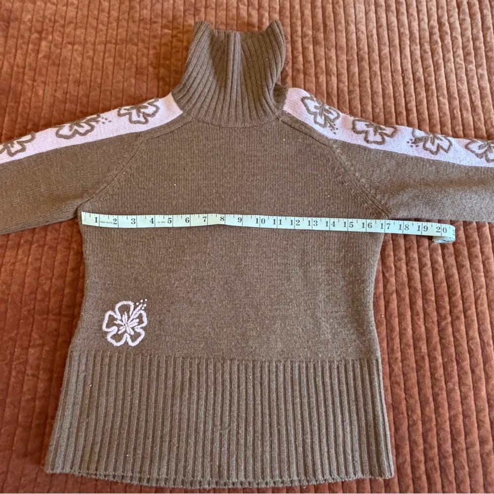 Brown Floral Women's Sweater